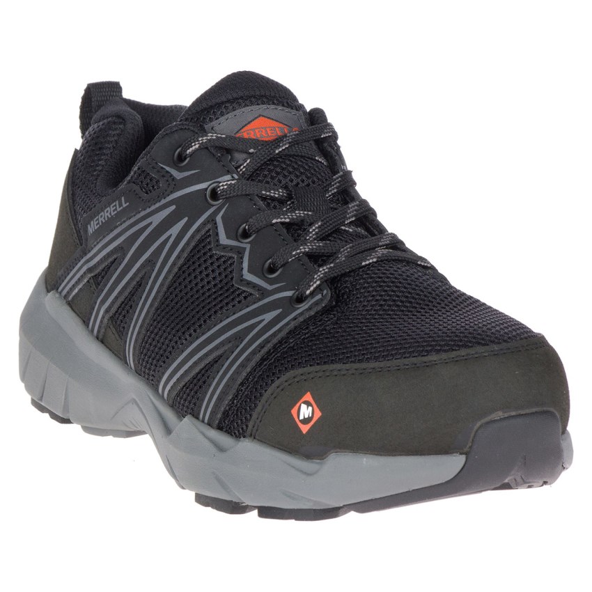 Chaussure de Securite Merrell Fullbench Superlite Alloy Toe Noir Femme | Q.Z.YYFD